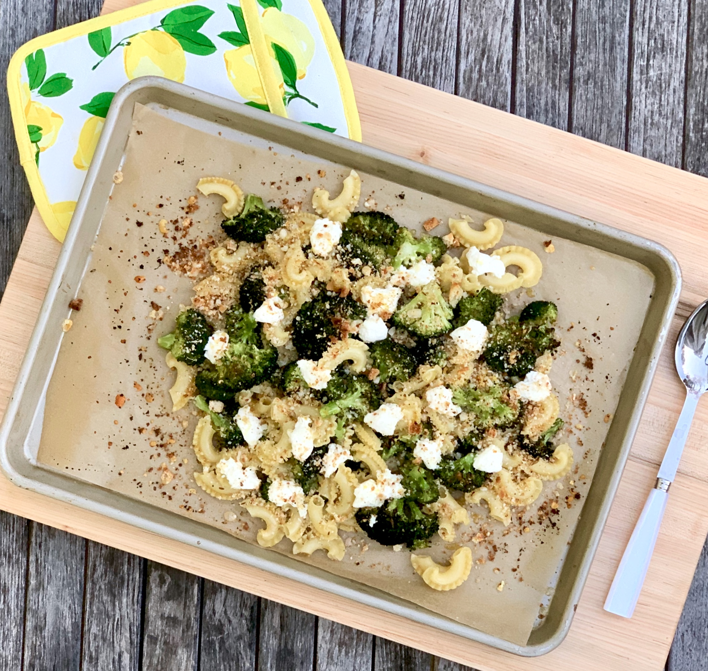 Sheet Pan Spicy Roasted Broccoli Pasta Simple By Cindy
